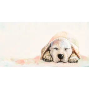 Best Friend - Sleeping Yellow Lab Puppy Canvas Wall Art Best Friend - Sleeping Yellow Lab Puppy Canvas Wall Art