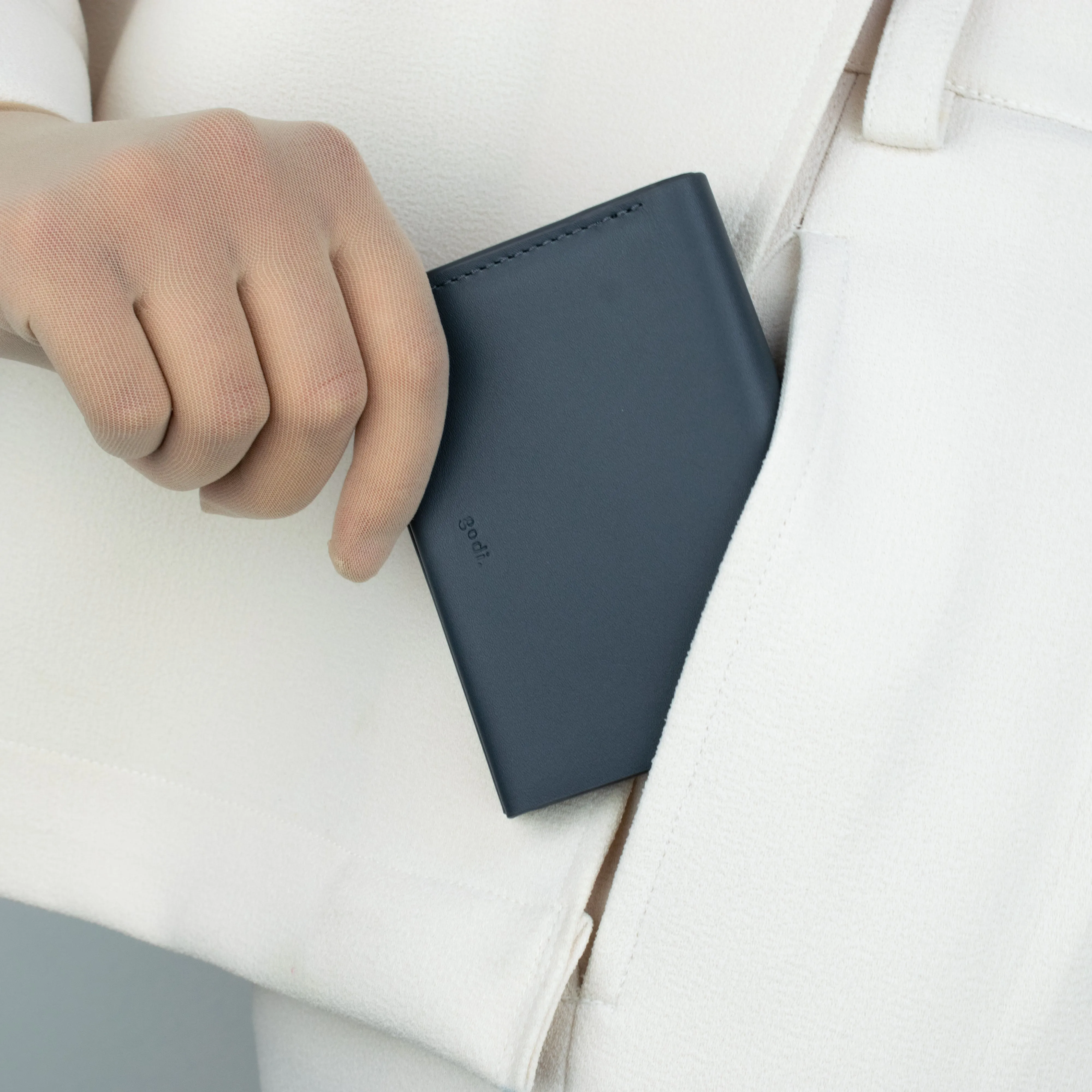 Bifold Wallet in Petrol Grey