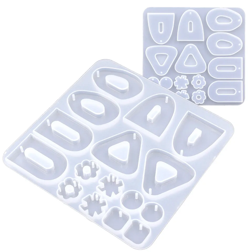 Big Retro Earrings Silicone Mold (2 pieces)