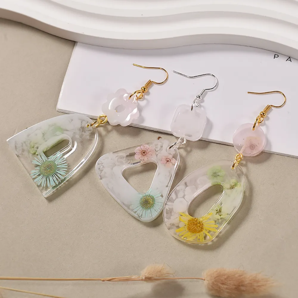 Big Retro Earrings Silicone Mold (2 pieces)