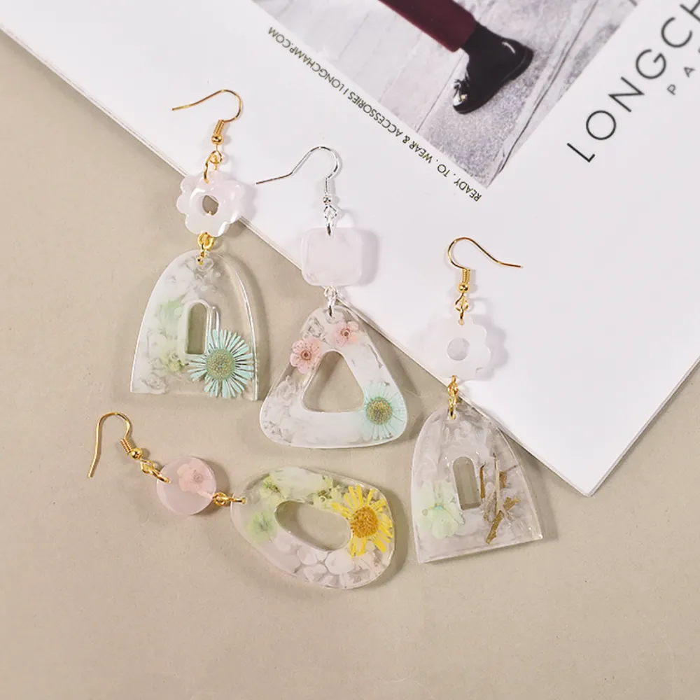 Big Retro Earrings Silicone Mold (2 pieces)