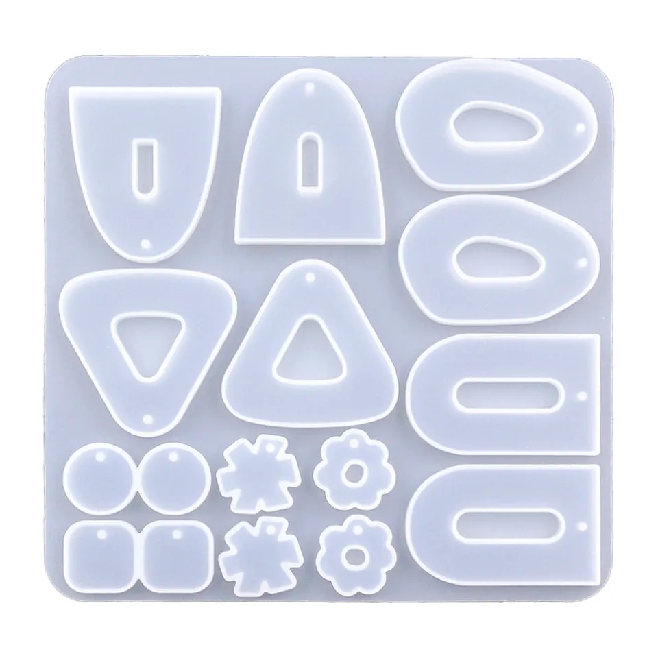 Big Retro Earrings Silicone Mold (2 pieces)