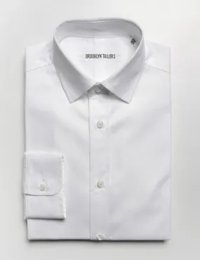 BKT20 Slim Dress Shirt in Pinpoint Oxford - White BKT20 Slim Dress Shirt in Pinpoint Oxford - White