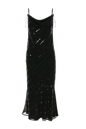 Black Sequins Slip Dress Black Sequins Slip Dress