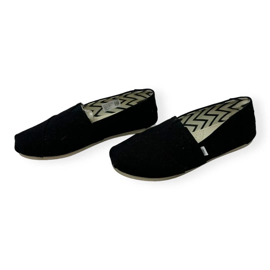 Black Shoes Flats Toms, Size 7