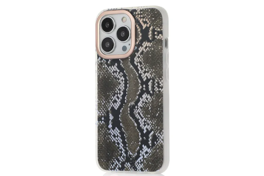 Black Snakeskin Holo Phone Case
