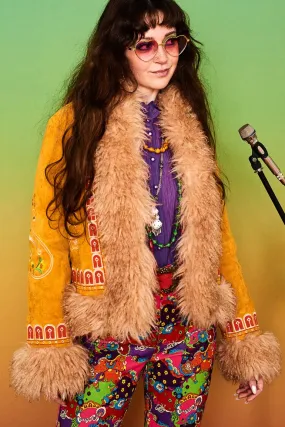 Breaking Hearts Yellow Cropped Penny Lane Coat Breaking Hearts Yellow Cropped Penny Lane Coat