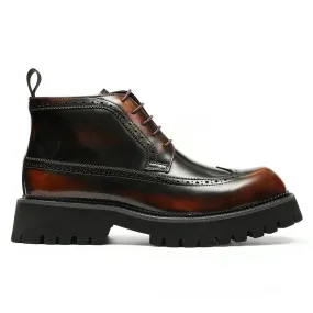 Brown brogue ankle boots Brown brogue ankle boots