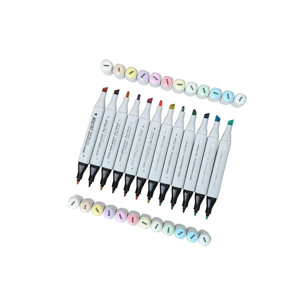 Brustro Multicolor Twin Tip Alcohol Based Marker