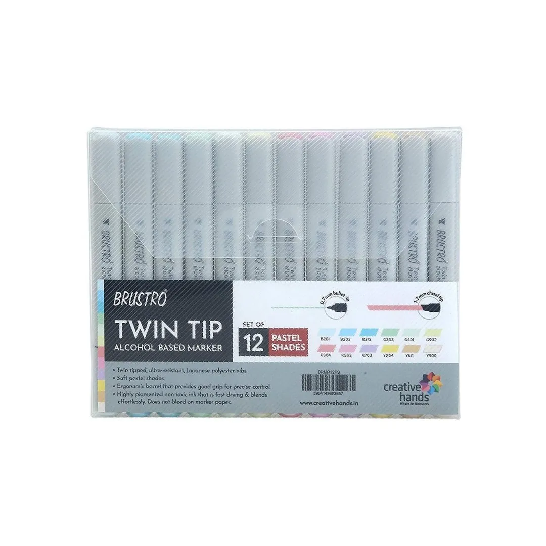 Brustro Multicolor Twin Tip Alcohol Based Marker