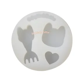 Bunny & Fork Silicone Mold (Small) Bunny & Fork Silicone Mold (Small)