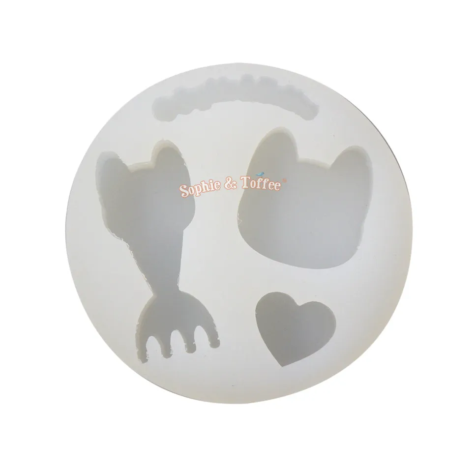 Bunny & Fork Silicone Mold (Small)