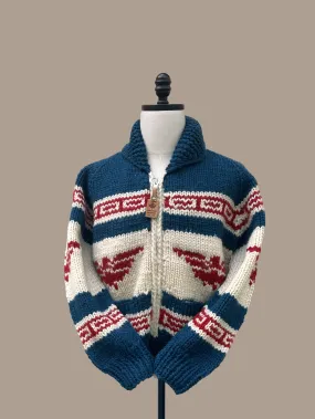 Canadian Knit Sweater - Dark Blue/Red Canadian Knit Sweater - Dark Blue/Red