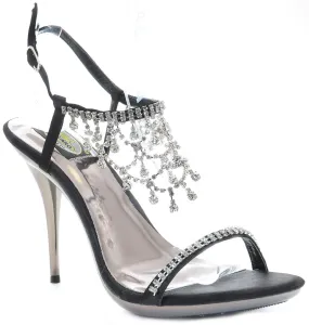 Cascading Rhinestone Evening Bridal Wedding High Heel Sandal Womens Shoes Cascading Rhinestone Evening Bridal Wedding High Heel Sandal Womens Shoes