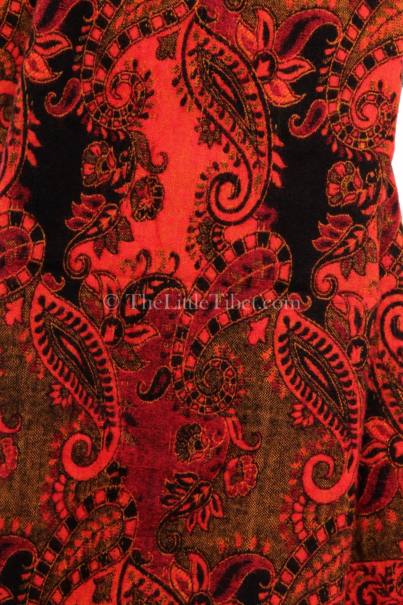 Cathy Burnt Orange Tibet Shawl (TS29-2)
