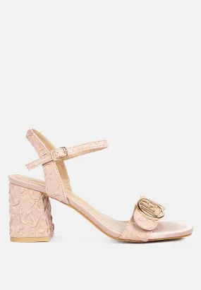 Chaplet Textured Block Heel Sandals Chaplet Textured Block Heel Sandals
