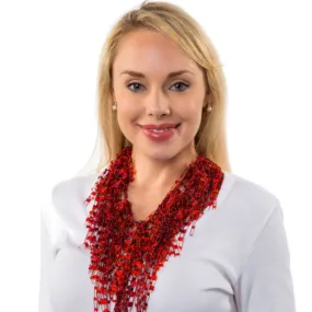 Christmas Red Scarf Necklace Christmas Red Scarf Necklace
