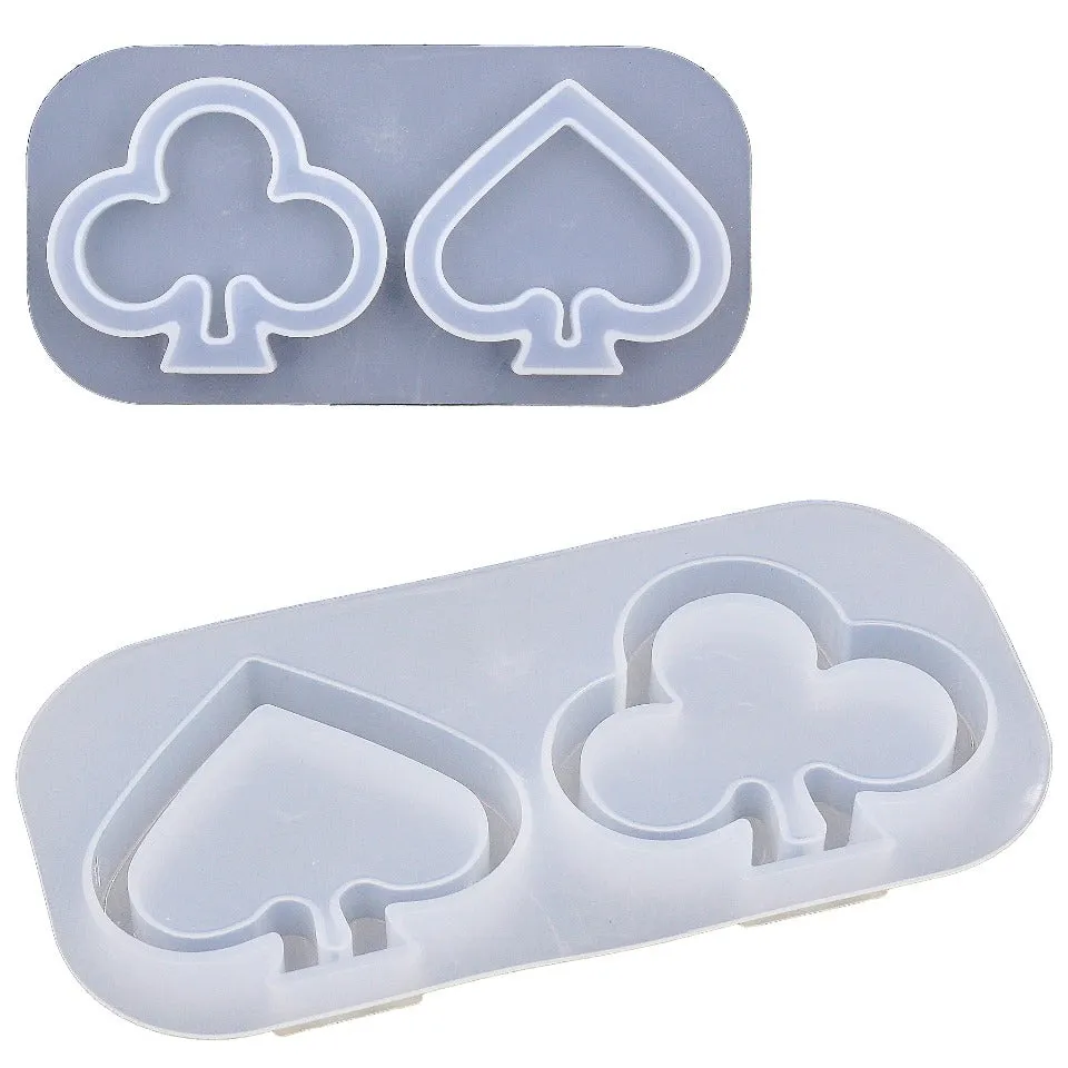 Club & Spade Shaker Silicone Mold (2 pieces)