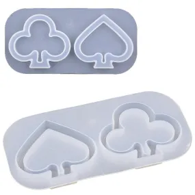 Club & Spade Shaker Silicone Mold (2 pieces) Club & Spade Shaker Silicone Mold (2 pieces)