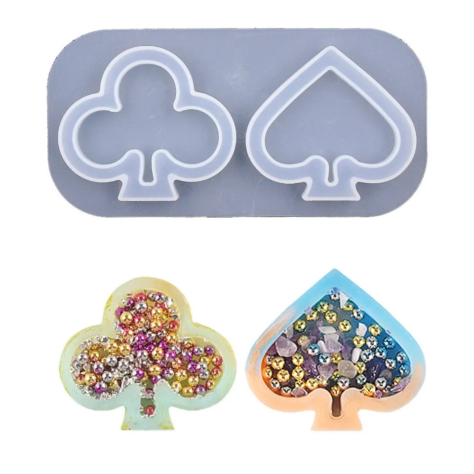 Club & Spade Shaker Silicone Mold (2 pieces)