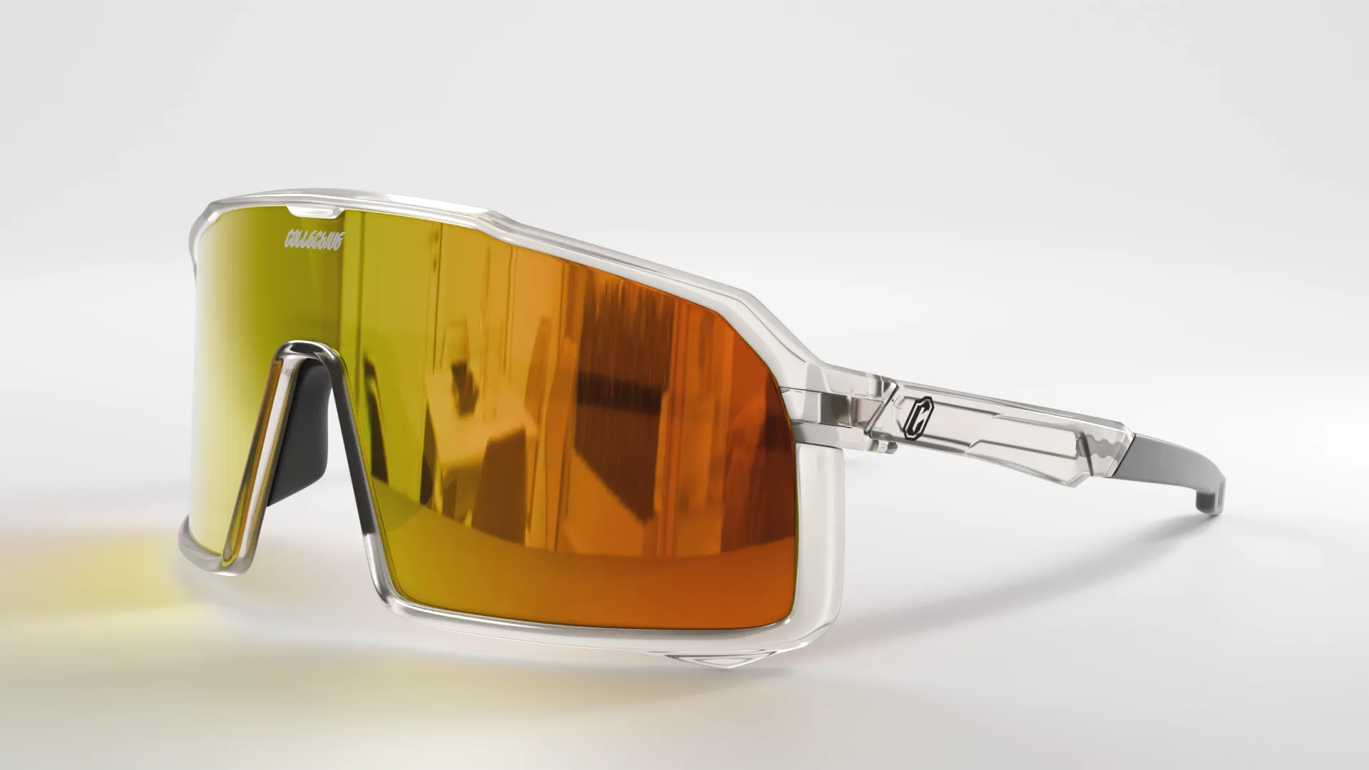 Collective Epsilon Sunglasses - Clear/Orange