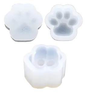 Crystal Studded Kitty Paw Silicone Mold Crystal Studded Kitty Paw Silicone Mold