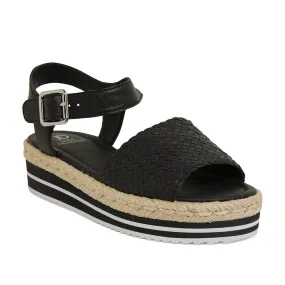 Debbie Sandal in Black Weave Leather Debbie Sandal in Black Weave Leather
