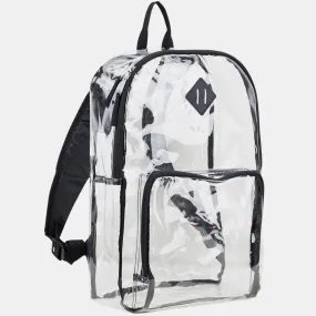 Eastsport Multi-Purpose Clear Backpack with Front Pocket, Adjustable Straps and Lash Tab Eastsport Multi-Purpose Clear Backpack with Front Pocket, Adjustable Straps and Lash Tab