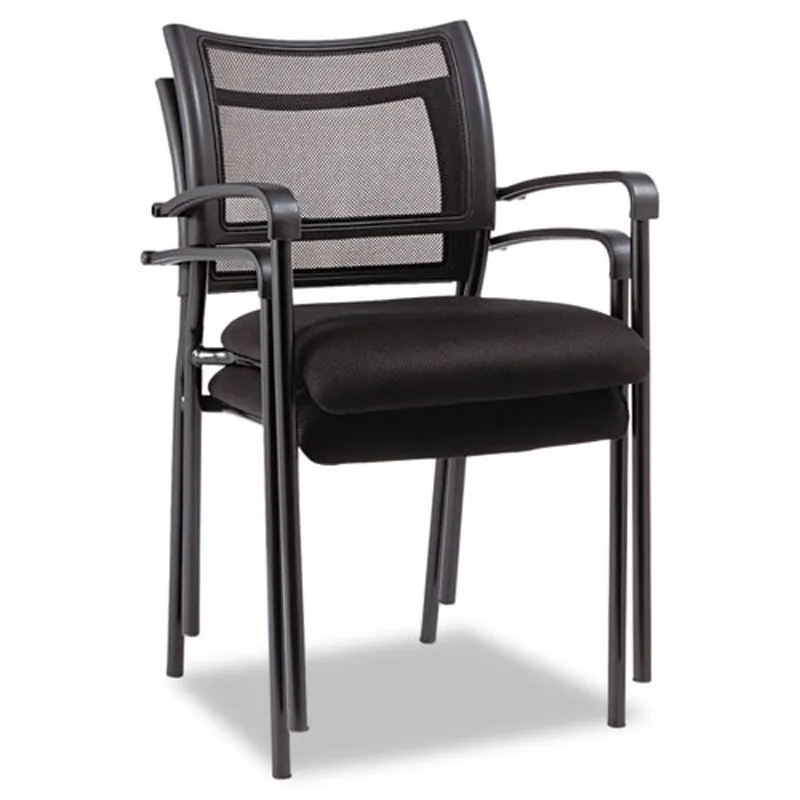 Eikon Stacking Mesh Guest Chair, Black (set of 2 chairs) w/Black Mesh