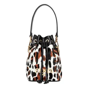 Fendi Mon Tresor Animal Print Sheepskin Mini Crossbody Bucket Bag Fendi Mon Tresor Animal Print Sheepskin Mini Crossbody Bucket Bag