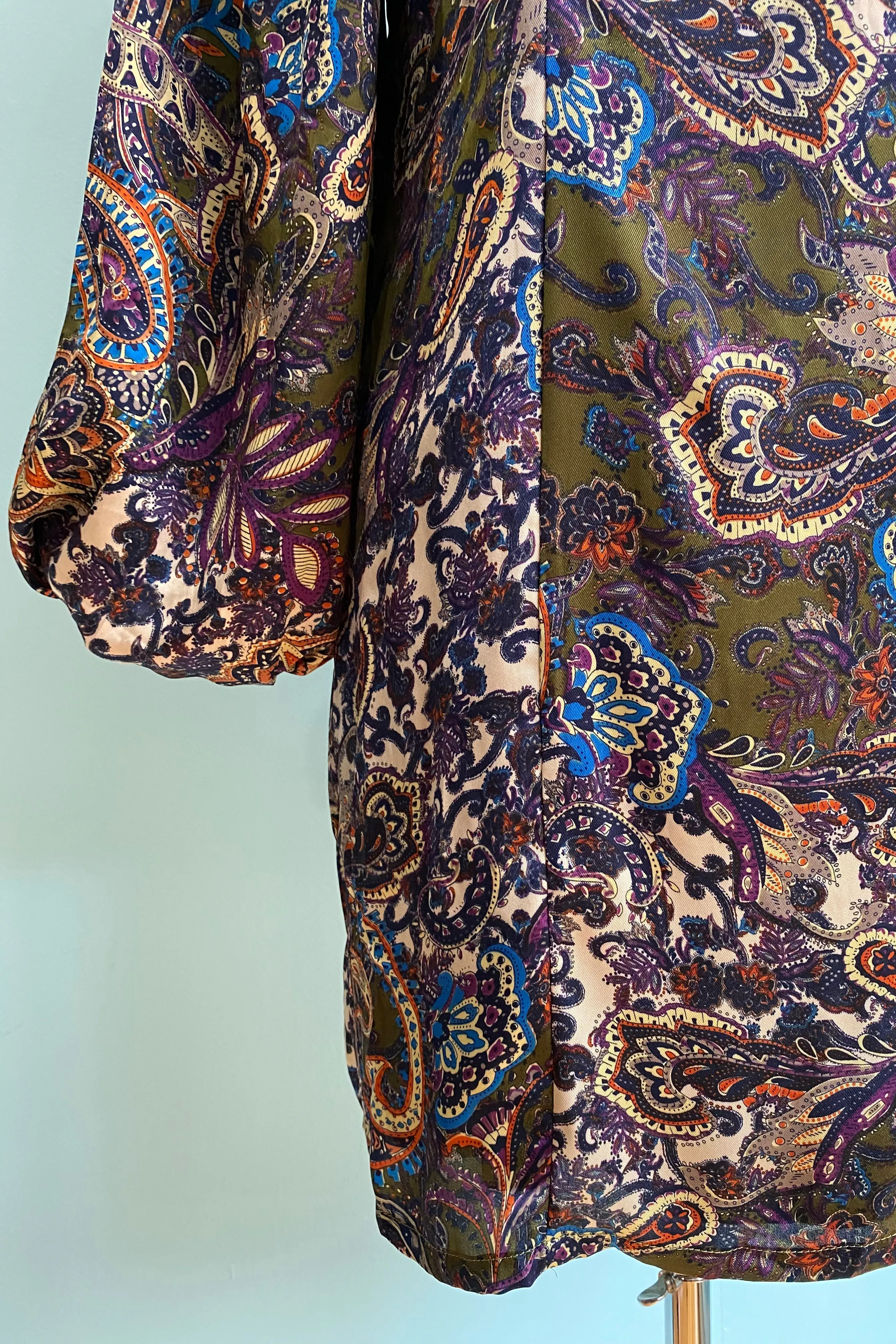 Final Sale Olive Paisley Dolce Mini Dress by Traffic People