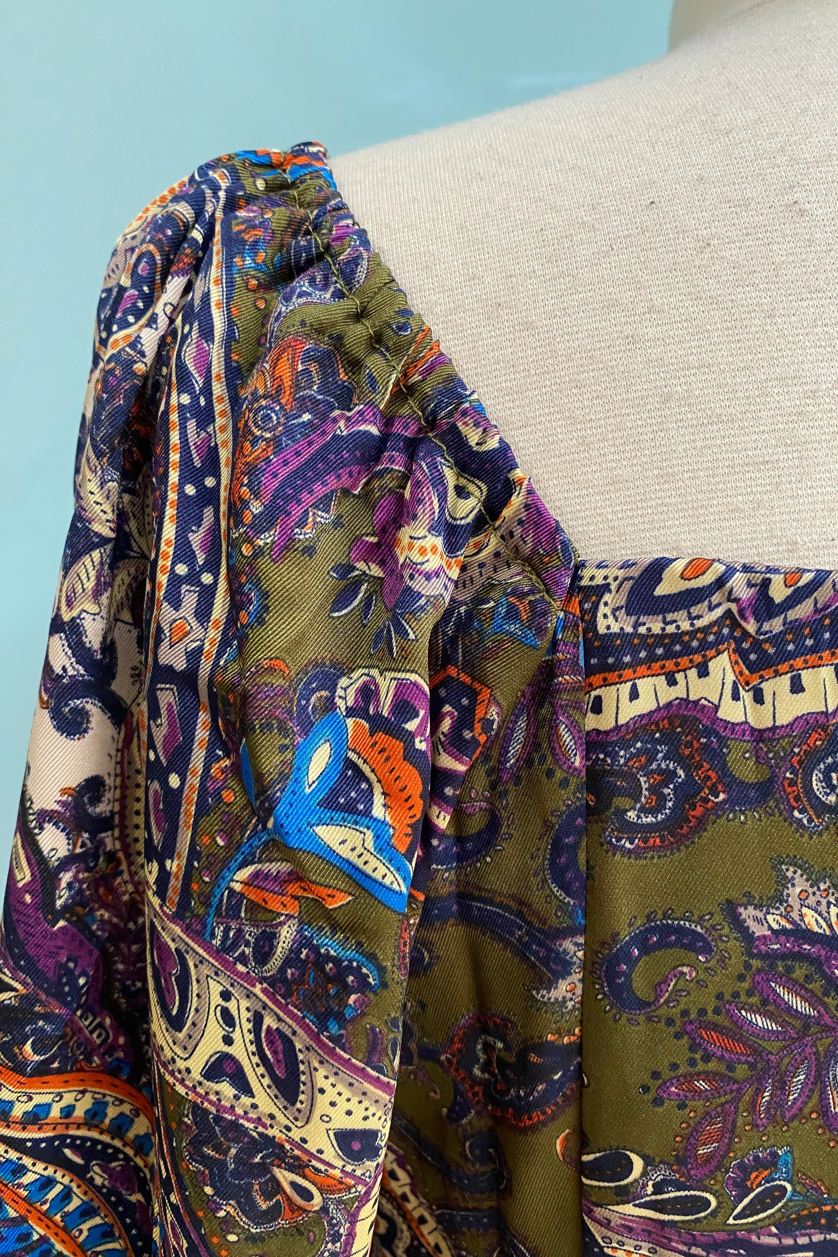 Final Sale Olive Paisley Dolce Mini Dress by Traffic People