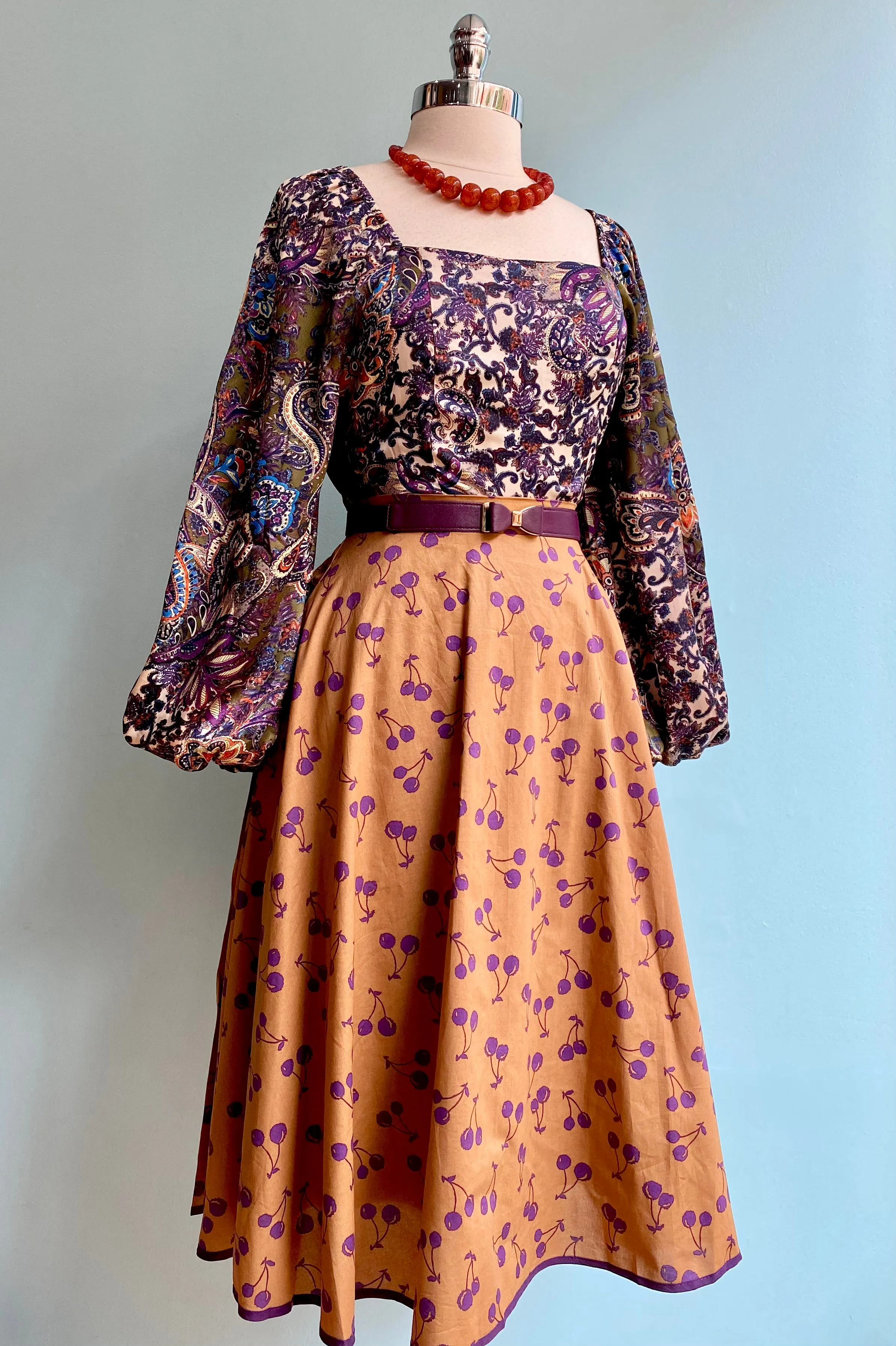 Final Sale Olive Paisley Dolce Mini Dress by Traffic People