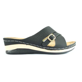 Foot Flex Comfort Ladies Black Sandal Foot Flex Comfort Ladies Black Sandal
