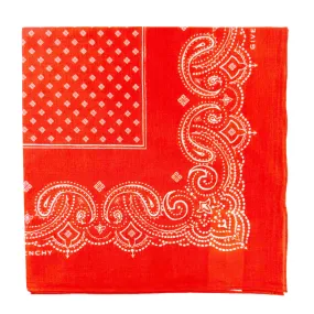 Givenchy Small Scarf Orange Paisley - Cotton Square Bandana SALE Givenchy Small Scarf Orange Paisley - Cotton Square Bandana SALE