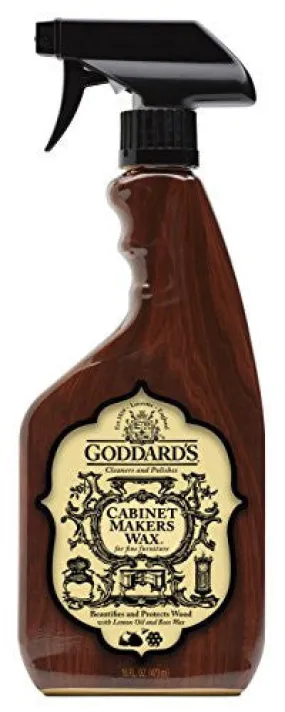 GODDARD'S CABINET MAKERS FINE WAX SPRAY - FOR WOOD FURNITURE - 16 OZ. GODDARD'S CABINET MAKERS FINE WAX SPRAY - FOR WOOD FURNITURE - 16 OZ.