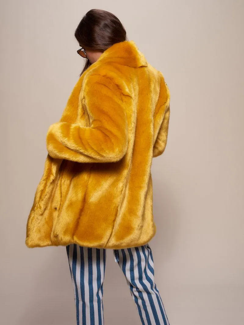 Golden Wolf Luxe Collared  Faux Fur Coat | Women's