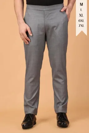 Graphite Checked Comfort Fit Trousers Graphite Checked Comfort Fit Trousers