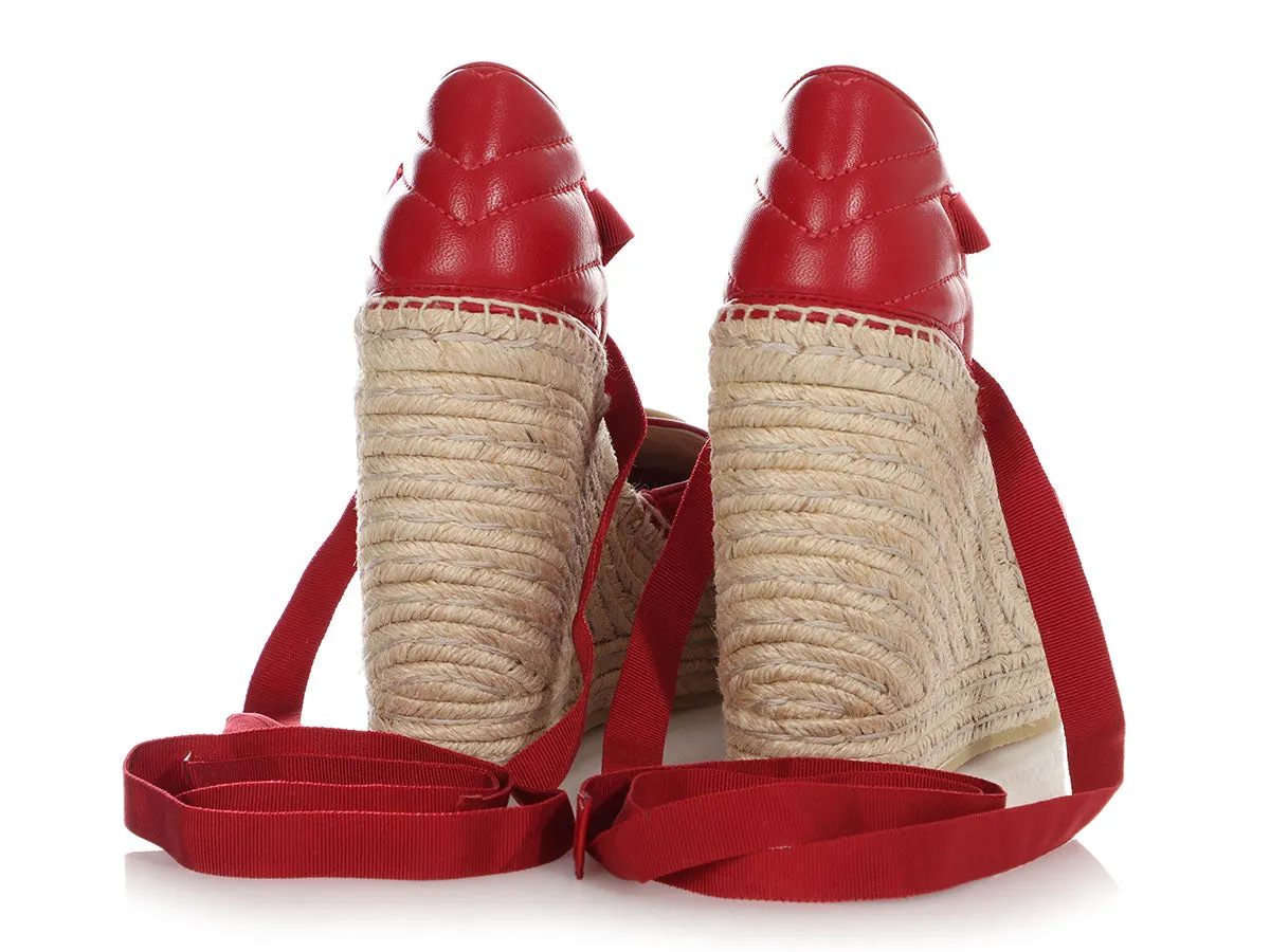 Gucci Hibiscus Charlotte Platform Espadrilles