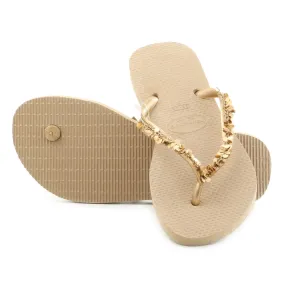 Havaianas Slim Metalisse Thong Flip Flop Sandal - Rose Gold - Womens Havaianas Slim Metalisse Thong Flip Flop Sandal - Rose Gold - Womens
