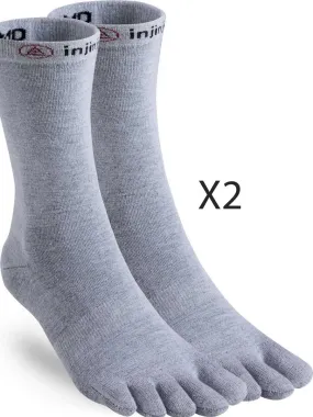 Injinji Ultra-Lightweight Crew Liner Toe Socks Twin Pack (INJ-LW-LIN-TWIN) Injinji Ultra-Lightweight Crew Liner Toe Socks Twin Pack (INJ-LW-LIN-TWIN)