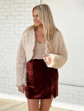 Janae Faux Fur Cropped Jacket (FINAL SALE) Janae Faux Fur Cropped Jacket (FINAL SALE)