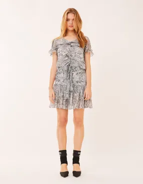 MARK FAST WOMEN GRAFFITI PRINTED MINI A-LINE SKIRT WITH BELT MARK FAST WOMEN GRAFFITI PRINTED MINI A-LINE SKIRT WITH BELT