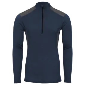 Men's Clima-Wool Merino Zip-T - Nightfall/Grey Heather Men's Clima-Wool Merino Zip-T - Nightfall/Grey Heather