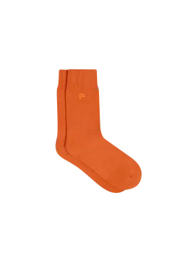 Mens Recycled Cashmere Socks—cinnamon orange Mens Recycled Cashmere Socks—cinnamon orange