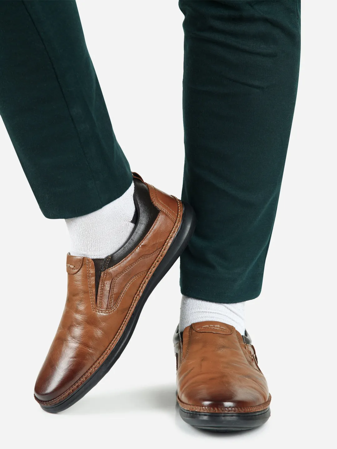 Men's Tan Dual Tone Comfort Slip On (ID1113)