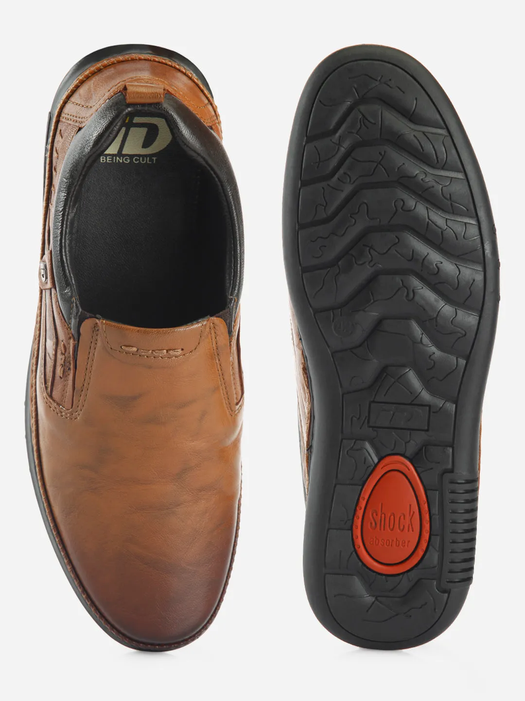 Men's Tan Dual Tone Comfort Slip On (ID1113)