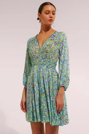 Mini Dress Anabelle - Turquoise Graffiti Mini Dress Anabelle - Turquoise Graffiti