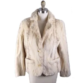 Mob Wife Vintage Chub Jacket Buttercream Colored Fur Short Sz S/M Creation  Aphrodite Mob Wife Vintage Chub Jacket Buttercream Colored Fur Short Sz S/M Creation  Aphrodite