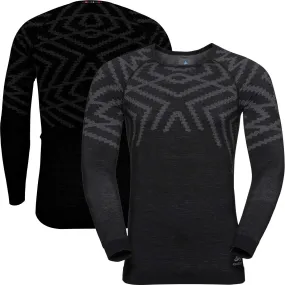 ODLO Men's Natural  Kinship Extra Warm Merino Long Sleeve Crew Base Layer ODLO Men's Natural  Kinship Extra Warm Merino Long Sleeve Crew Base Layer